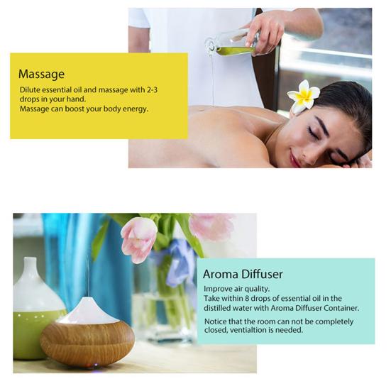 10 мл эфирного масла Растительный экстракт Натуральные ингредиенты Освежающий Успокаивающий Апельсин Мята Эвкалипт Кипарис