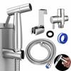 Handheld Bidet Toilet Sprayer Set Stainless Steel Bidet Faucet Wall Mounted Toilet Spray Gun Bathroom Shower Head Self Cleaning