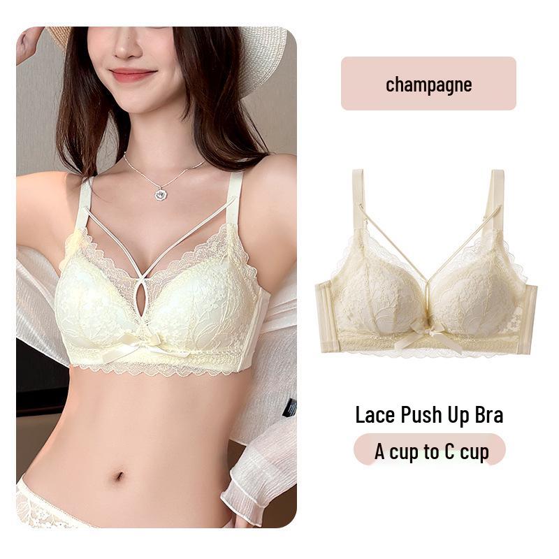 Элегантный кружевной модальный регулируемый комплект бюстгальтера - Сексуальный и соблазнительный в красном