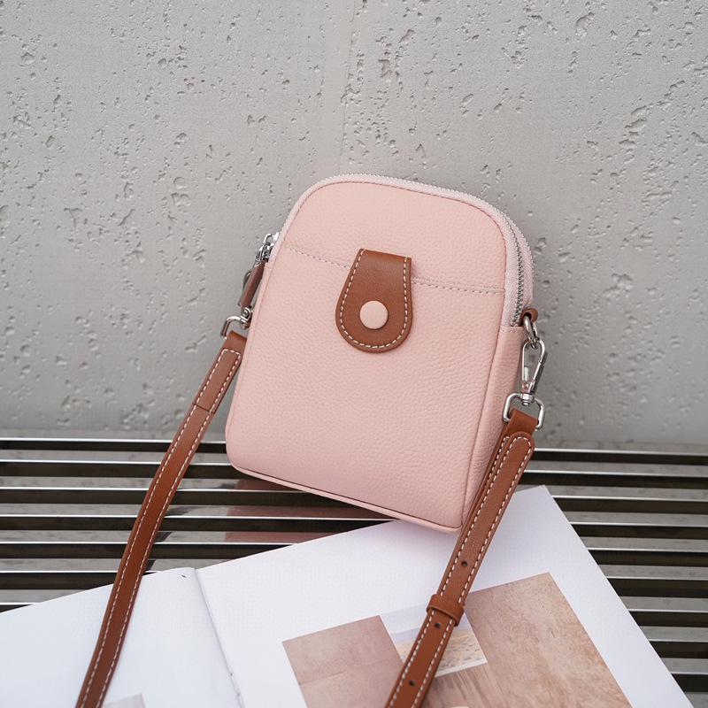 Кожаная сумка для мобильного телефона Женская летняя мини-сумка через плечо Компактная супер-огненная модная маленькая сумка-портфель