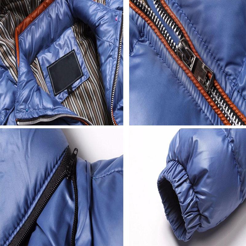 Winter Men Padded Jacket Fashion Cotton Thermal Thick Parkas Male Casual Outwear Windbreaker Hoodies Coats Clothing