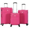 Set of 3 Ultra-light Soft Expandable Suitcases Lys Paris 2105/3 - Fuchsia