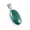Подвеска из натурального малахита из стерлингового серебра 925 пробы 1,6 дюйма F4M57