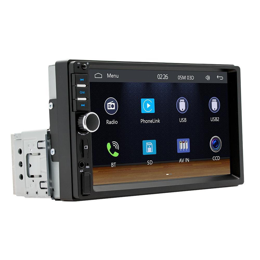 1Din Car MP5 Bluetooth Connection Color Light FM Wired Android AUTO/Apple CarPlay Mobile Phone Interconnection F7018C