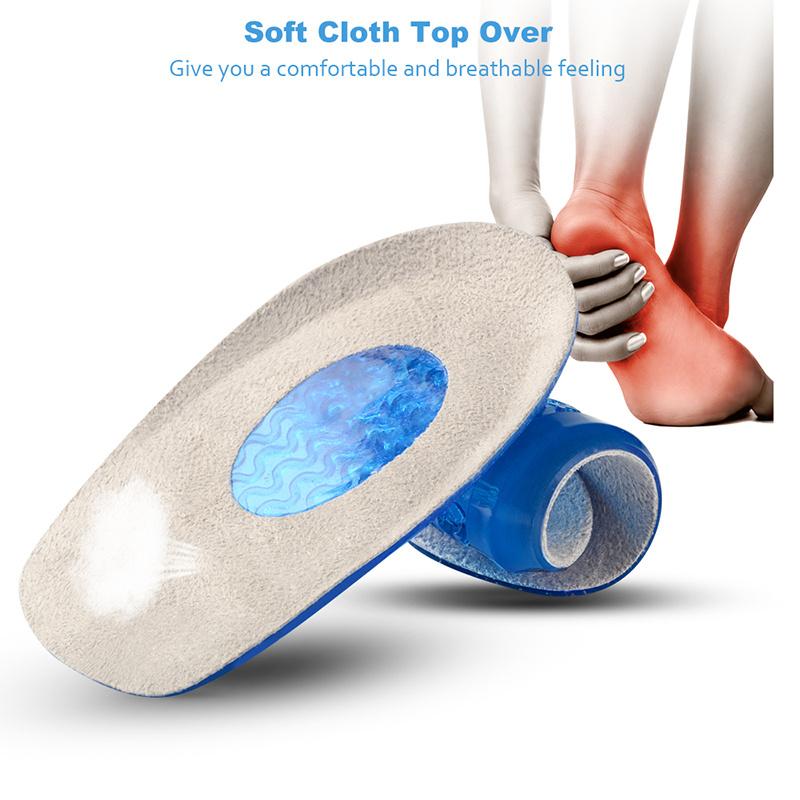 1 Silicone Gel Heel Cushion for Feet Soles Relieving Foot Pain Protectors Spur Support Shoes Pad Feet Care Massage Inserts Insoles