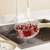 Drain Basket Multifunctional Fruit And Vegetable Strainer with Handle Covered Storage Container for Kitchen