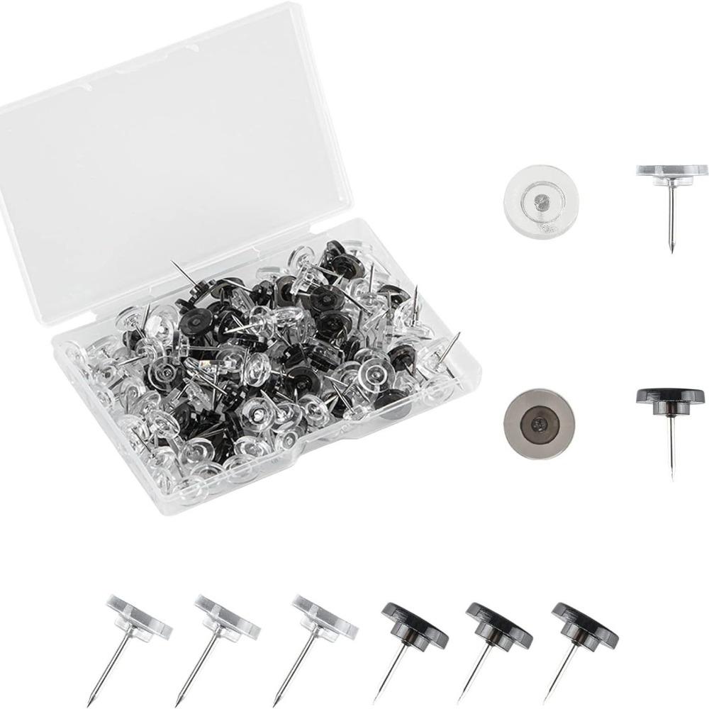 100 шт. DIY Прозрачные Кнопки-Гвоздики Творческие Многофункциональные Кнопки-Гвоздики Долговечные с Коробкой Пробковая Доска Кнопки-Гвоздики Настенные Маркеры