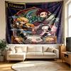 Custom Name Personalized Demon Slayer Print Tapestry, Wall Art Decor, Bedroom, Dorm, Apartment, LivingRoom, Party Backdrop, Gift for Birthday