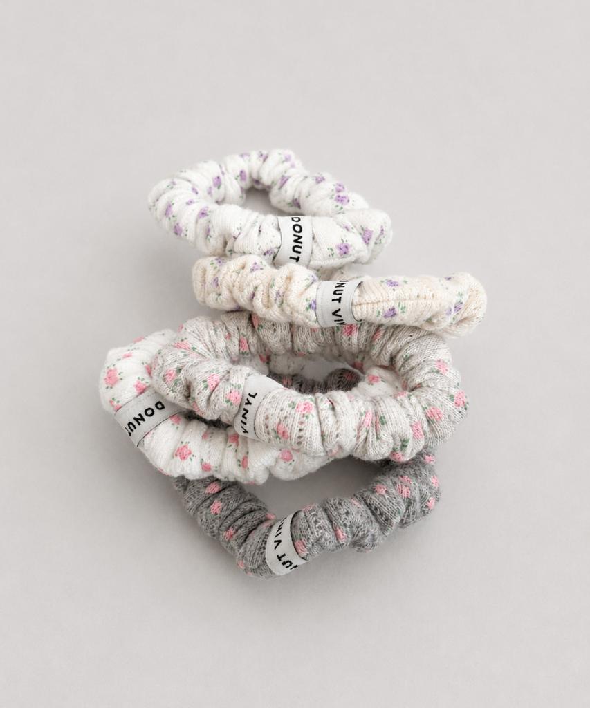 Donutvinylshop Цветочная детская резинка-скранчи (5Colors) - 3Pack