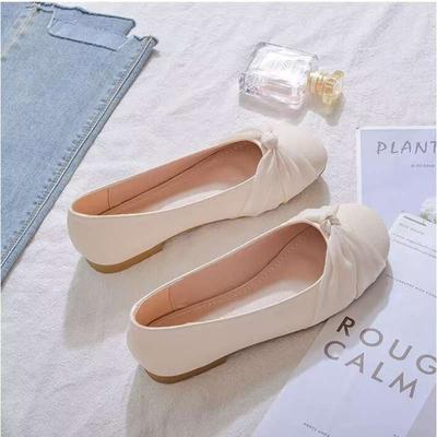 Весенние новые женские туфли на плоской подошве с кружевом, корейская версия, с мелким вырезом, туфли-лодочки Мэри Джейн, фея, мягкие балетки, туфли Дуду