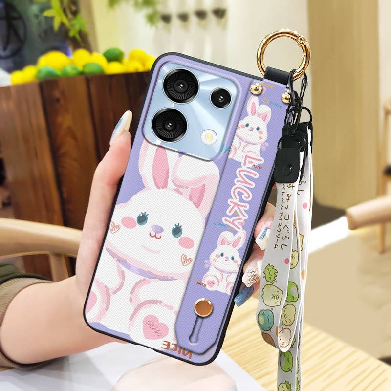 Cute Ring Phone Case For UMIDIGI G9 5G/Note9 5G Durable Fashion Design Back Cover Anti-knock Wrist Strap Shockproof