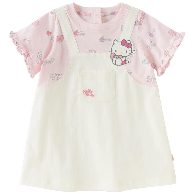 Платье для девочек DAVE & BELLA, имитирующее двойку, коллаборация Hello Kitty