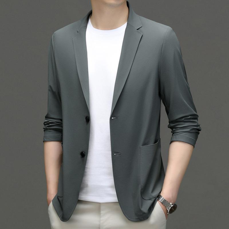 Мужской быстросохнущий шелковый солнцезащитный костюм 2025 года — повседневный летний вариант, 5 цветов, стиль вестерн для людей среднего возраста