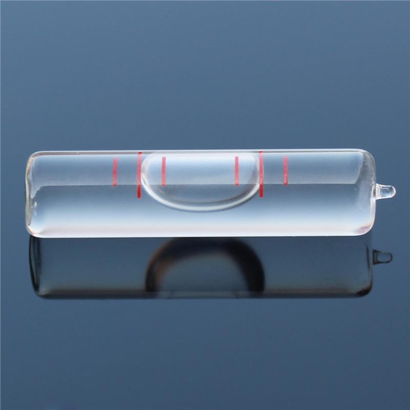 Полный размер Высокоточный длинный стеклянный горизонтальный пузырьковый трубчатый спиртовой уровень Зеленый жидкостный уровень с диаметром пузырька 7 мм