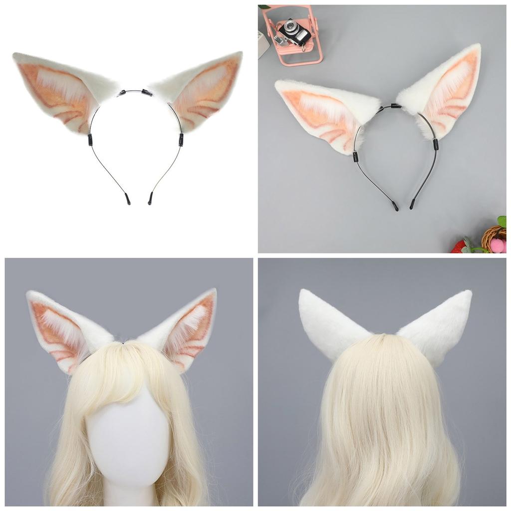 Cosplay Maid Hairhoop Animal Ear Hairband Ethnic Headband Gothic Costume Accessories Girl Female Theme Party Headdress