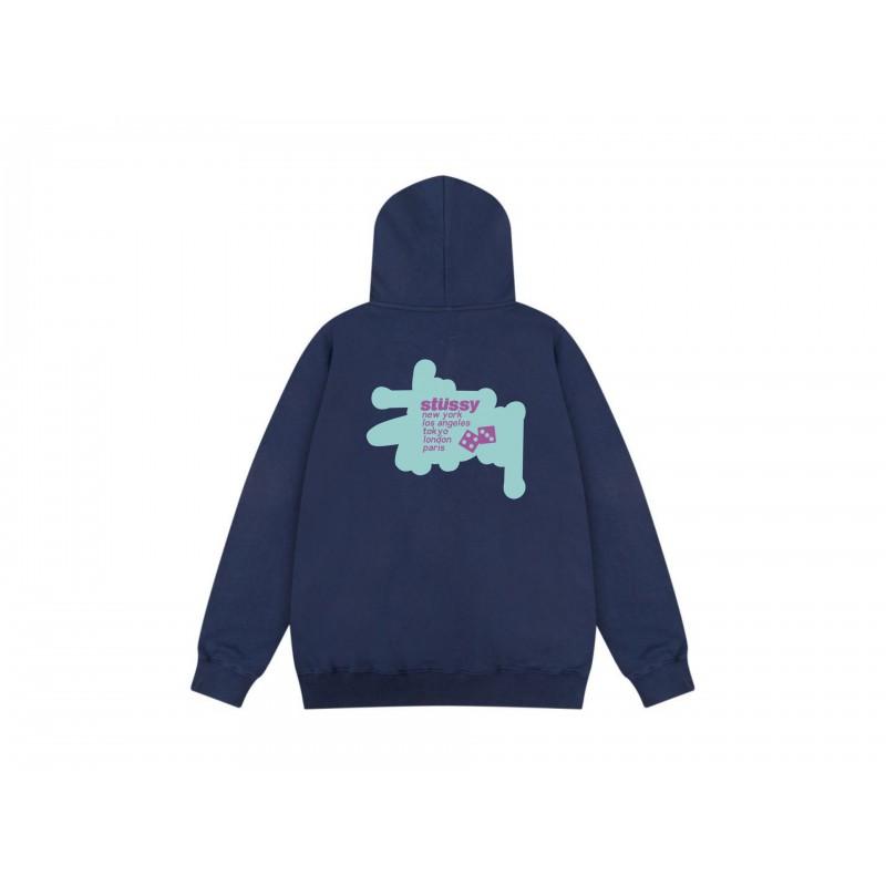 Mens Unisex Hooded Sweatshirt Letter Print Loose Fit Casual Top
