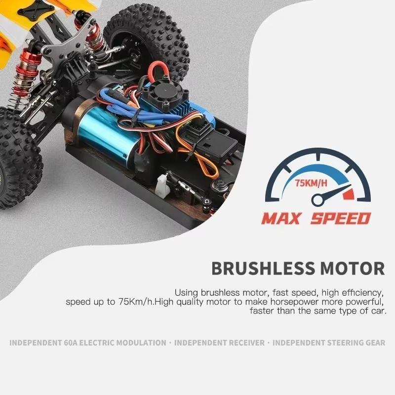 AAYG1 WLtoys 144016 144001 144010 4WD RC Car High Speed 2.4G 35-75KM/H Off-Road Drift Remote Control Racing Vehicle Toy Gift