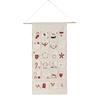 Fabric Christmas Advent Calendar with Multiple Pockets Easy To Hang 24 Days Countdown Advent Calendar Hanging Storage Bag