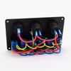 DC 12 V/24 V Car Marine Boat 6-Gang Waterproof Circuit Blue LED Rocker Switch Panel Breaker USB Charger Switches  Relays