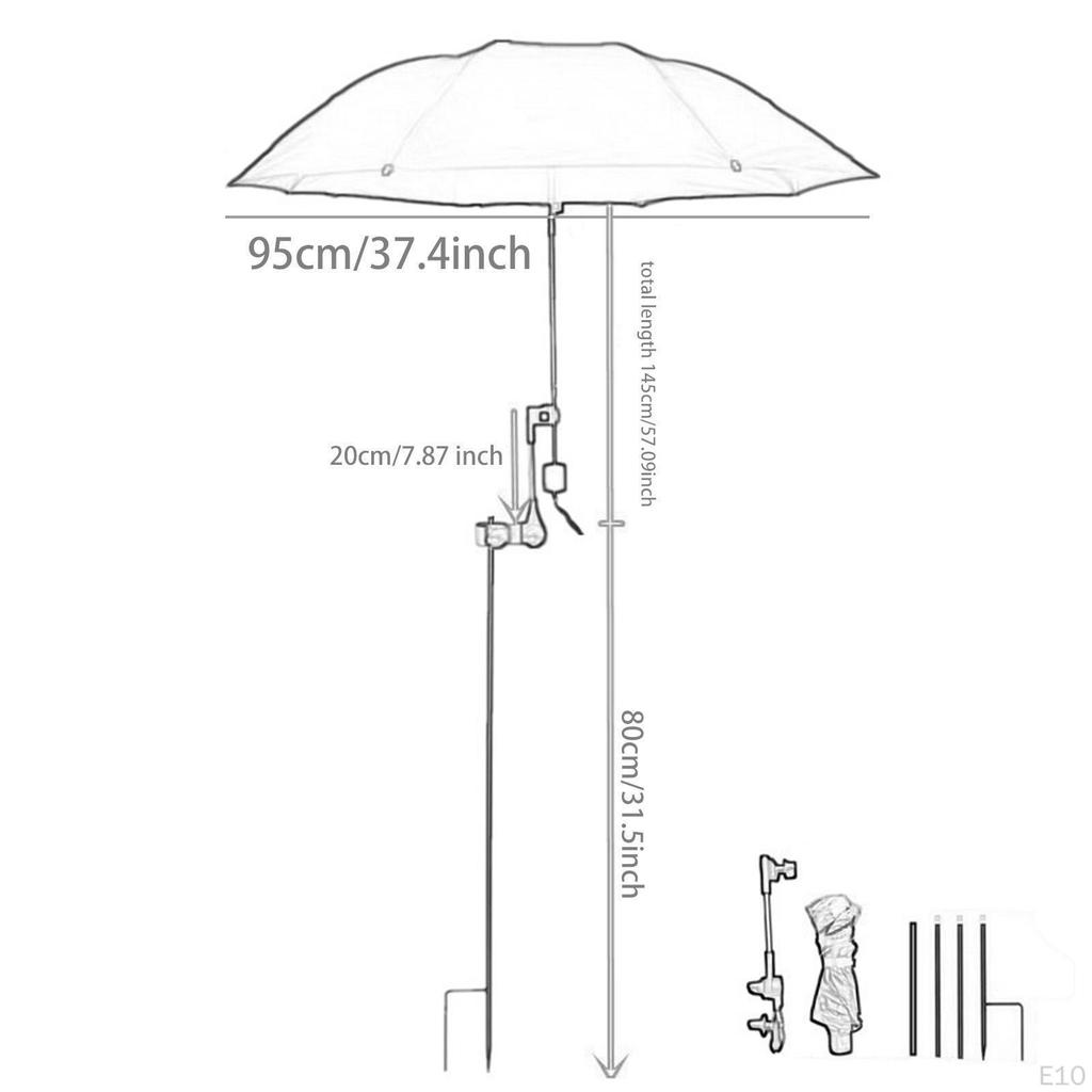 Adjustable Plant Shade Umbrella for Beach Chair And Garden Beds