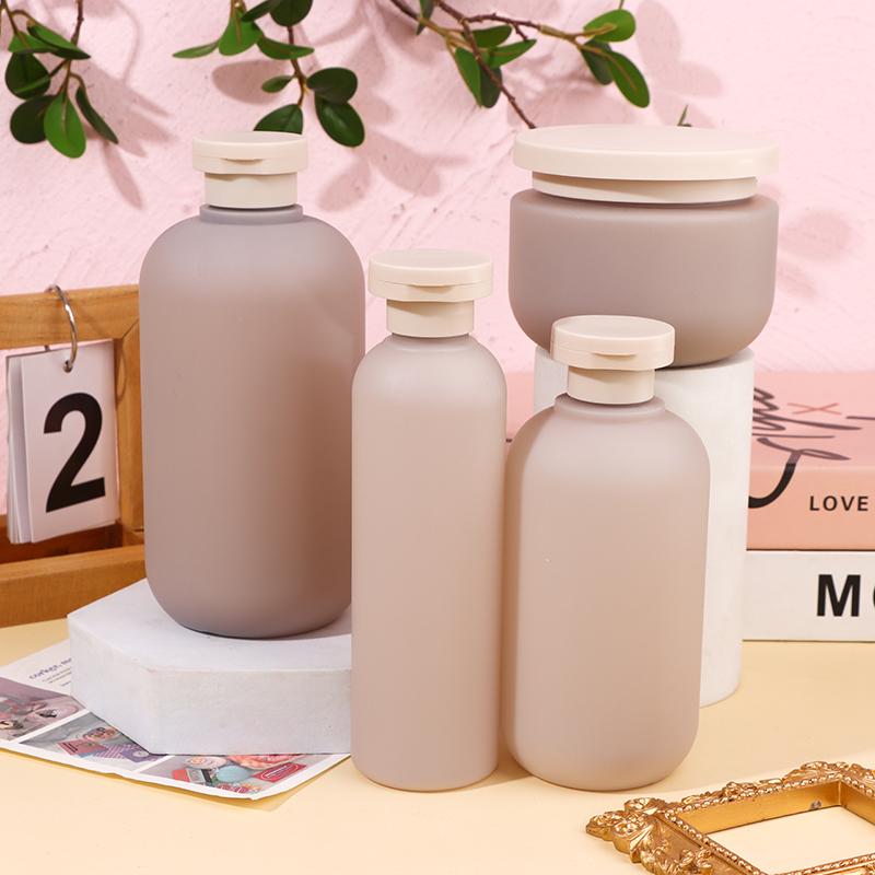 Зеленый серый многоразовый флакон с откидной крышкой Пустой пластиковый дезинфицирующее средство для рук Бутылки для шампуня, лосьона Баночки для косметического крема Предметы первой необходимости для путешествий