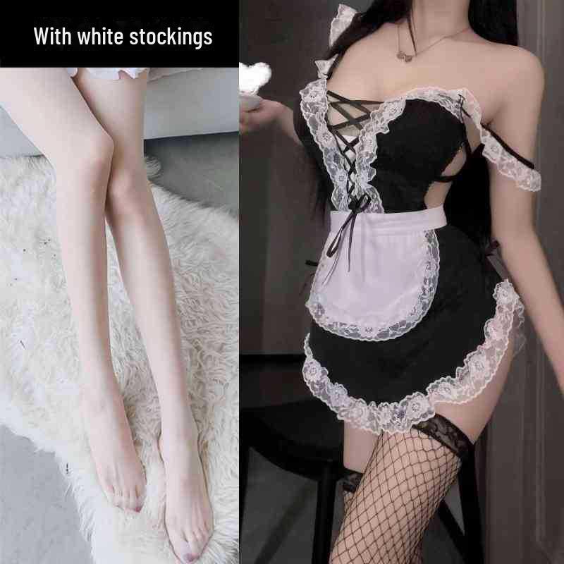 Соблазнительное кружевное белье горничной: Соблазнительная униформа со страстными подтяжками