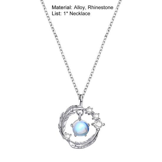 Женское ожерелье Moonstone Wing Design Jewelry Износостойкое ожерелье с подвеской для вечеринки