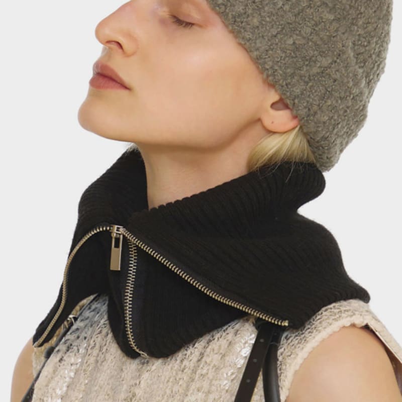 UNDERCONTROL STUDIO ДЛИННЫЙ БАФ / КАШЕМИР с добавлением / В рубчик / МТ ЧЕРНЫЙ