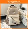 Contrasting Casual Color Nylon Backpack With Letter Print Design Students For