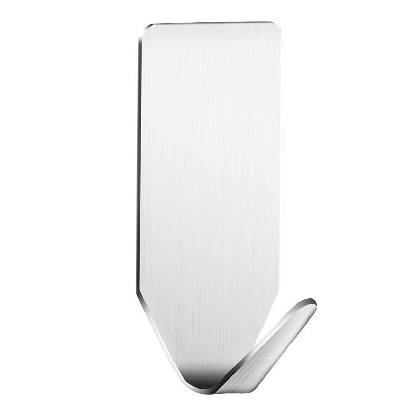 Stainless Steel Adhesive Wall Hook for Clothes, Coats, and Hats - No-Punch Installation, Ideal for Kitchen and Bathroom.