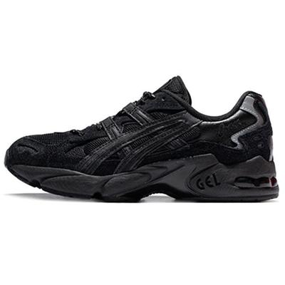 Gel-Kayano 5 Ткань с круглым носком Синтетическая кожа Прочные Дышащие Низкие Повседневные Кроссовки для бега Женские кроссовки Черные 1202A077-001