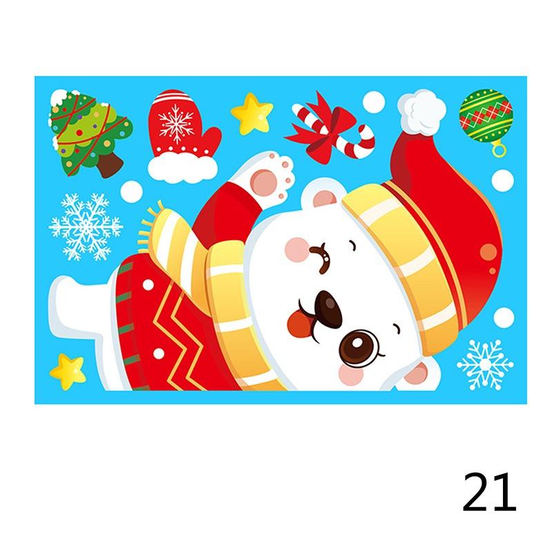 Рождественские наклейки на окна С Рождеством Христовым Украшения для дома, Рождественское украшение Рождество Навидад Натал Подарки Новогодние наклейки