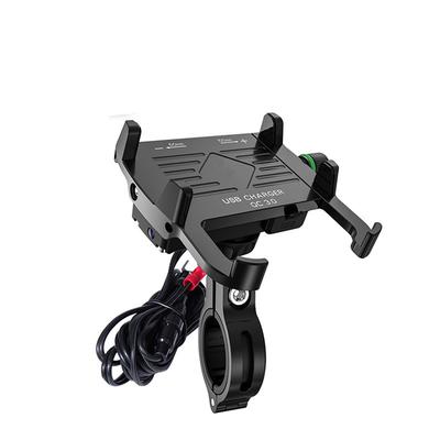 Держатель для телефона для мотоцикла/скутера, быстрая зарядка USB QC3.0, крепление на руль