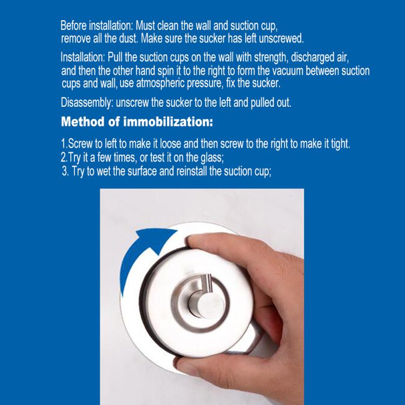 Мощная вакуумная присоска Вешалка Крючок из нержавеющей стали Держатель для полотенец для ванной и кухни и окна
