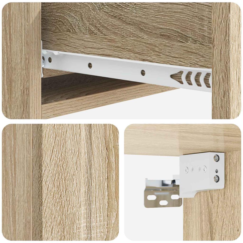 Wall Mounted Side Table Sonoma Oak 87.5 x 34.5 x 17 cm
