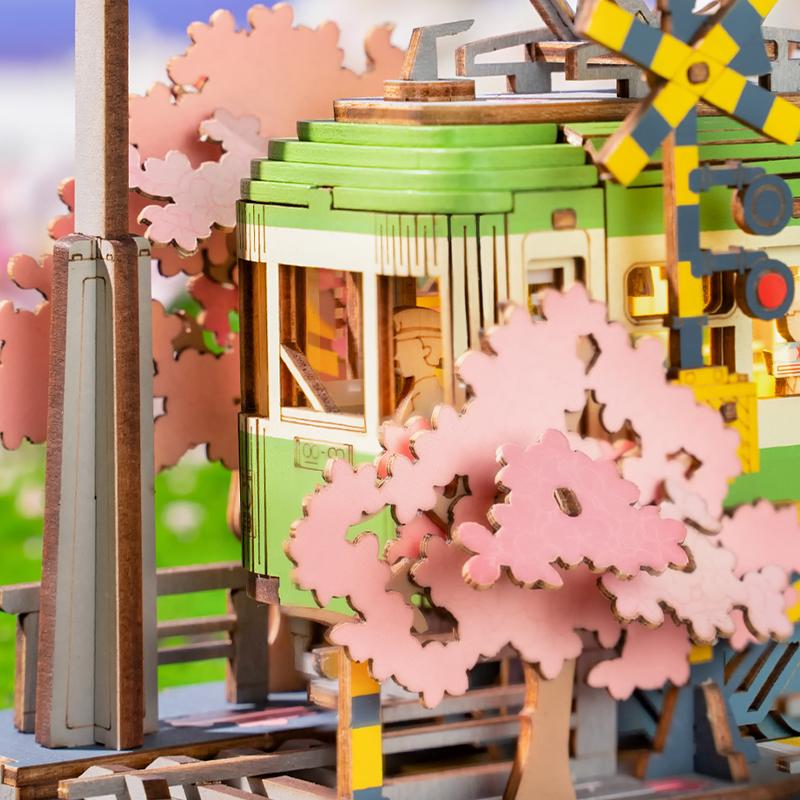 Sakura Journey Wooden Assemble Car Экологичная 3D деревянная головоломка для детей Забавные игрушки Строительные наборы блоков
