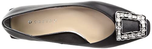 Carino CALF32055 Women's Pumps, Black, Size 22.5 cm