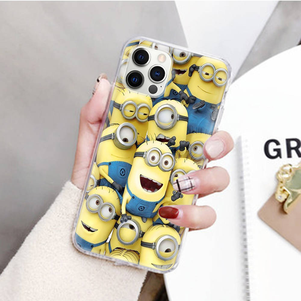 JM30 Minion Прозрачный чехол для Samsung A04 A14 A23 M33 M53 Realme 10 9 C35 C55 VIVO Y02 X80 Infinix Hot 30 Note 11 Tecno Spark 8P Pro