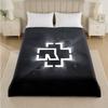 Rammstein Print Flannel Blanket Cozy Lightweight Plush Throw Blanket For Bed Sofa Household Use