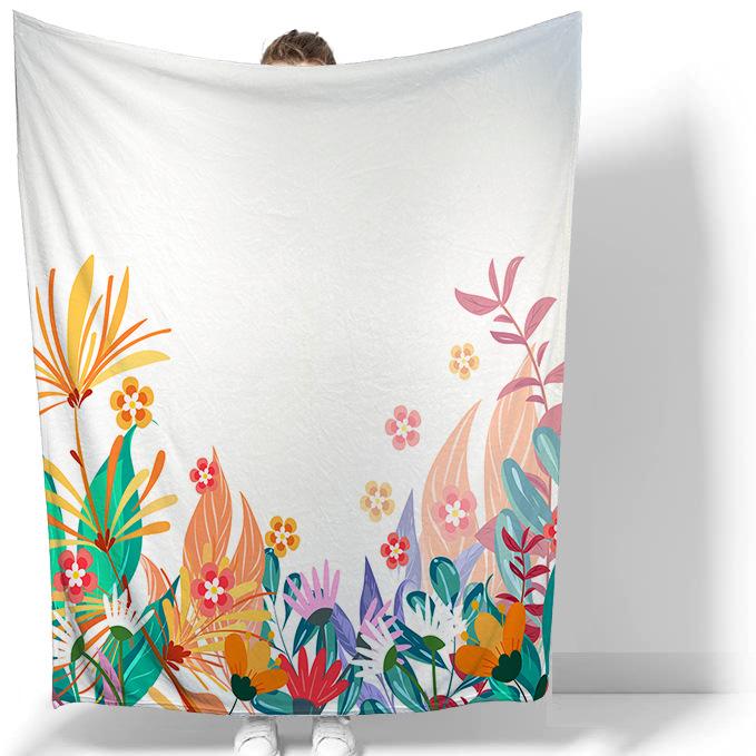 Простое фланелевое одеяло с цветочной тематикой, мягкое, легкое, теплое для гостиной, спальни, кровати, дивана, детей, взрослых, подарки