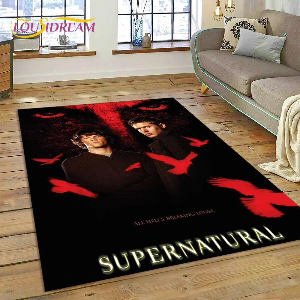 SPN Новейший Ковер с 3D-изображением Дина и Сэма из Сверхъестественного для Спальни, Гостиной, Дома, Декор для Дивана, Детская Игровая Большая Декоративная Напольный Коврик