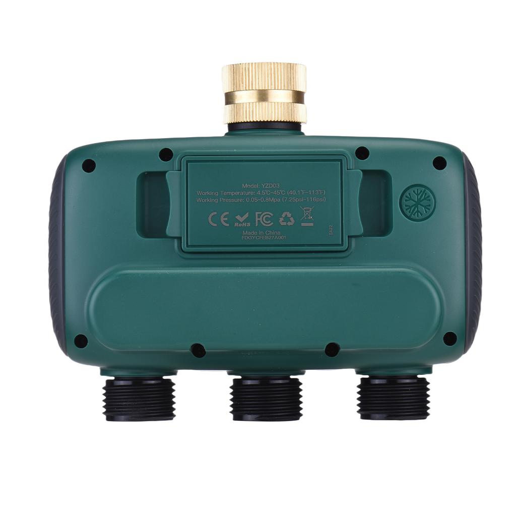 Таймер полива ЖК-дисплей Латунный клапан Таймер для полива 3 выхода Таймер для полива сада