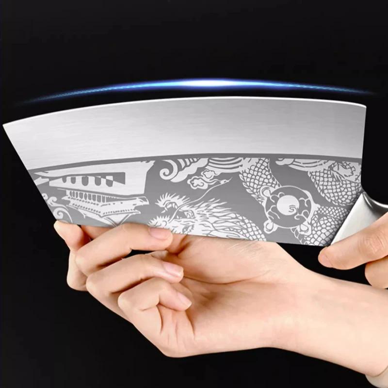 1/3pcs New dragon style sharp meat slicing knife for kitchen chef knife for home ladies Easy bone chopping knife Cooking tool