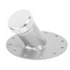 45 Degree Fuel Cell Filler Neck with 12 Bolt Steel Base Aluminum Cap 1.5in Inner Diameter Silver