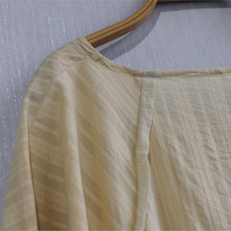 Johnature Женские полосатые футболки с круглым вырезом и длинным рукавом, весенние свободные повседневные женские футболки