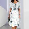 Hawaii Coconut Tree Print Women's Dresses Vacation Long Dresses Female Clothing Summer One-piece Dress
