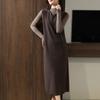 Женское кашемировое платье Qinghe кашемир 30% кашемир 70% шерсть осенне-зимняя кашемировая юбка мягкая и теплая