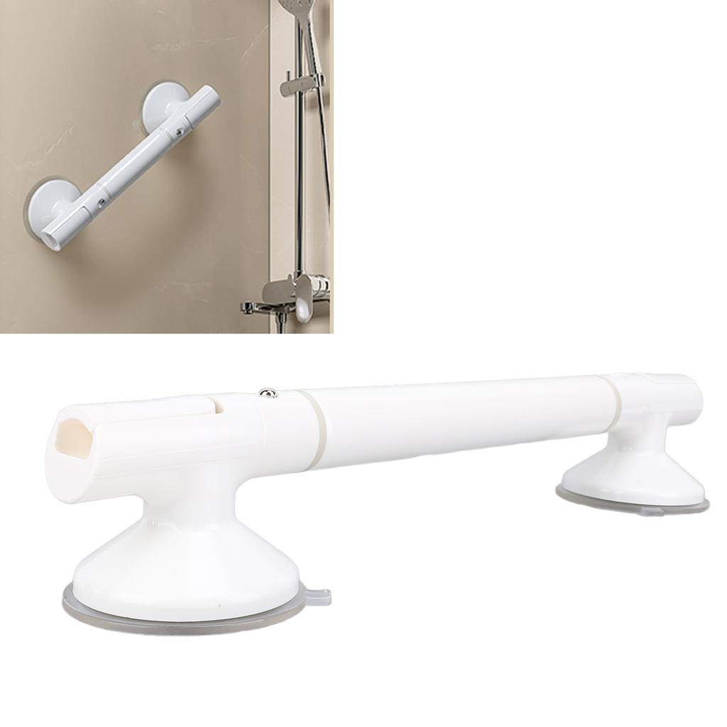 17.72in Shower Grab Bar Non Slip Suction Cup Shower Handle No Drilling Bathroom Security Bar for The Elderly Pregnant Women Children
