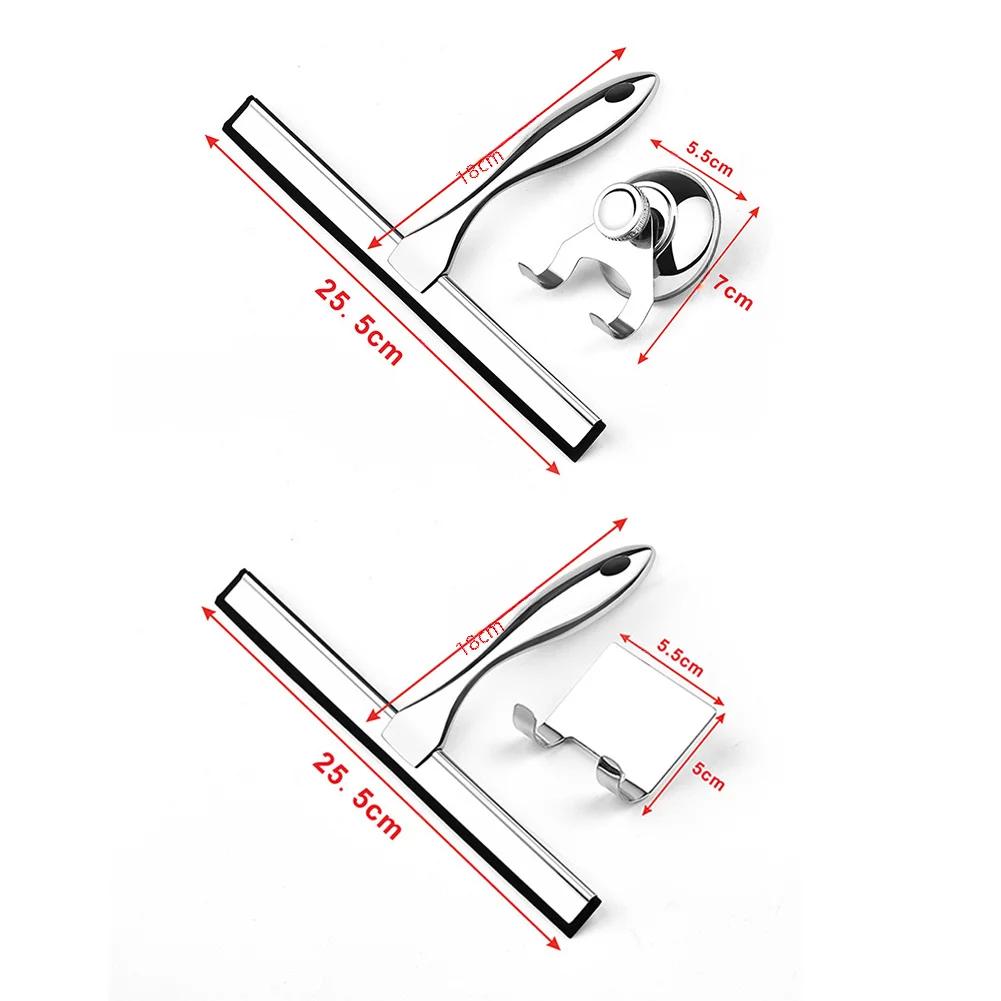 Нержавеющая сталь скребок для душа с крючками для дверей душевой кабины стеклоочиститель для окон и зеркал в ванной комнате бытовой инструмент для уборки