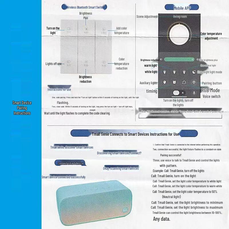 Dual-Color LED Light Strip with Smart 220V to 24V Power Supply, Mijia App, Tmall Genie Compatible.